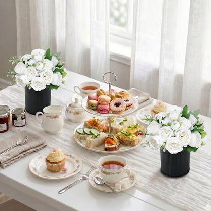 6 Set Pre-Made Flower Table Centerpieces - White - color: White, size: 6 X Peonies Table Centerpieces