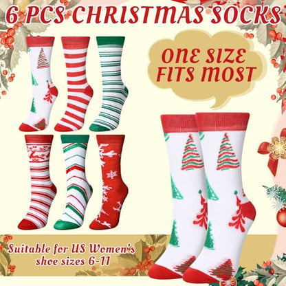 Funnymoom 24 Pcs Christmas Gifts Set Include 24 oz Merry Christmas Plastic Tumbler Cup with Lids and Straw Makeup Cosmetic Bag Crew Sock Keychain for Xmas Party Favors Winter Friendmas Gifts - style: Merry Christmas
