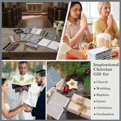 Kosiz 12 Sets Christian Notebook, Bible Study Prayer Pen, Boho - color: BOHO