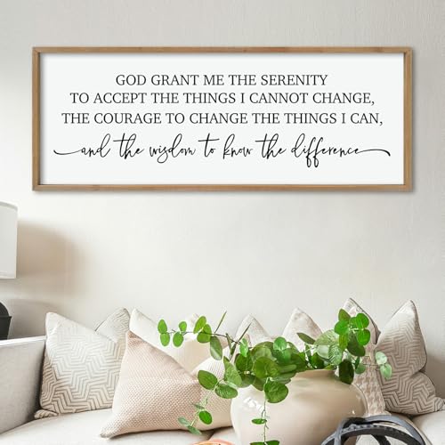ZZJJHYWGQ Serenity Prayer, Bible Verse Wall Decor, 32''×12'', Wood - color: Serenity Prayer (Wood), size: 32"L x 12"W