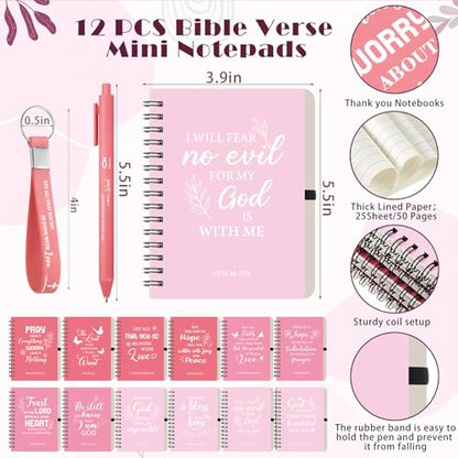 Skylety 12 Set Christian Gifts Bulk Scripture Cup Set, Pink Gradient - color: Pink Gradient