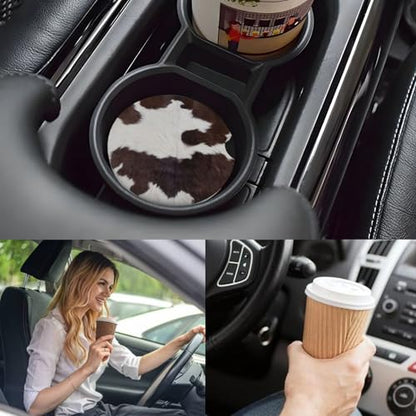 Ceramic Car Cup Coasters 2PCS - Animal Pattern - color: Animal Pattern