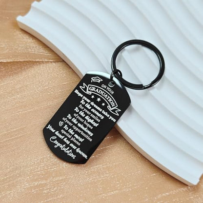 AXEN Christian Gifts for Men, Religious Keychain with Bible Verse Scripture for Dad, Son, Brother, Boyfriend - color: Graduation