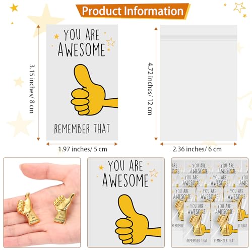 Tondiamo Employee Appreciation Gifts Thumbs up Pins with Cards