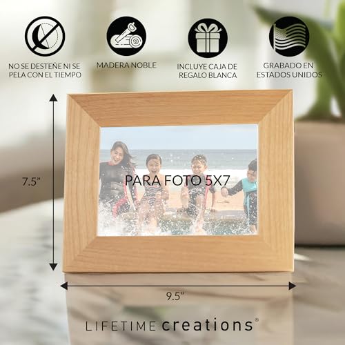 Lifetime Creations Marco de Foto Personalizado para Bautizo – Regalo de Bautismo Grabado para Niño o Niña, Recuerdo de Bautizo, Marco de Madera de Aliso con Grabado (Foto 5x7 Vertical) - color: Personalizado - Bautizo (en Español), size: 5" x 7" Portrait