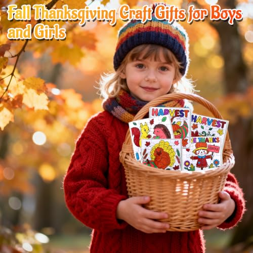 Fall Thanksgiving Arts & Crafts for Kids Autumn Activities DIY Puzzle Kit - color: Fall Thanksgiving A Colorful