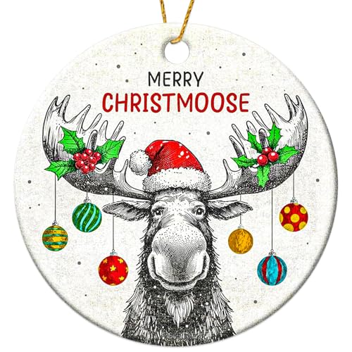 Moose Ornaments for Christmas Tree, Christmas Vacation Ornament, Hunting Woodland Animal Deer Ornaments, Cute Ornament for Kids - Moose Gifts for Women Lovers - color: Moose