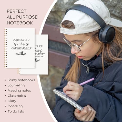 VONTP Funny Teacher Meeting Spiral Notebook Journal, 5.5x8.3 Inch - color: 002-teacher