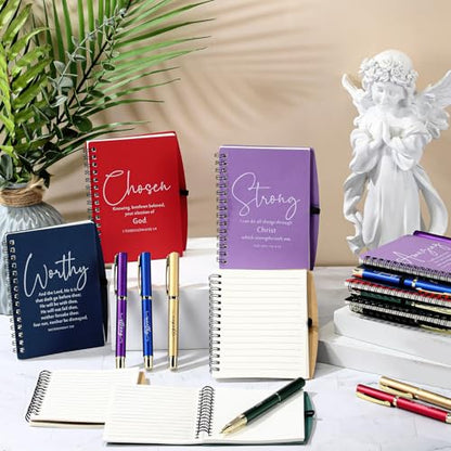 Kosiz 48 Pcs Christian Notebooks Bulk Christian Gifts for Men Women