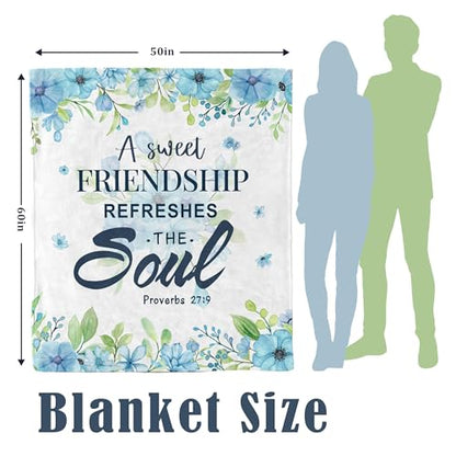 Friendship Blanket for Women, Best Friend Birthday Gifts for Women 50"X60"