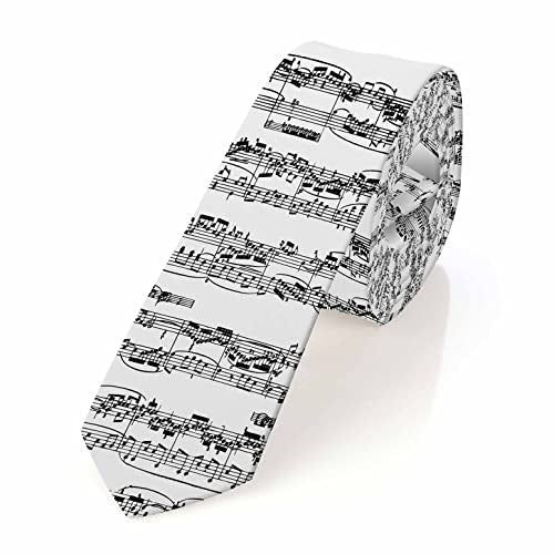 Love Red Heart Men's Tie Romantic Valentines Day Men's Necktie Ties for Mens Daily Wedding Party Business - color: Musical Score