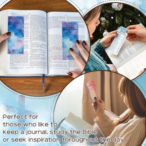120 Pcs Colorful Bible Emergency Numbers Bookmark Christian Bookmarks Bible Verse Bookmarks for Church Welcome Gifts Sunday School Prayer Reading Rewards 2.3 x 5.3inch - color: Colorful