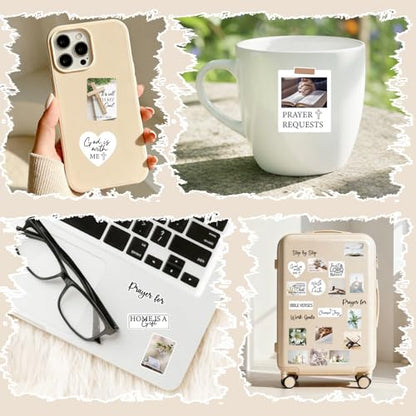 Jesus Prayer Board Stickers - 50 Pcs White Christian Supplies - color: White