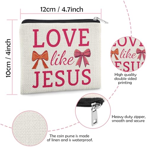 Religious Christian Coin Purse Gift Inspirational Motivational Present for Daughter Sister Friend Spiritual Coin Pouch Christmas Valentines Present Family Christian Birthday Gift Zipper Change Pouch - color: Spiritual Gift