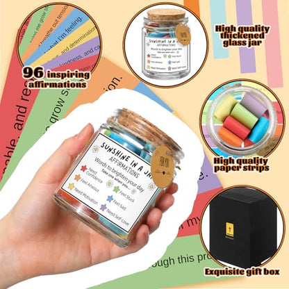 Lunmon Sunshine in Glass Jar, Positive Christian Gift - style: Sunshine