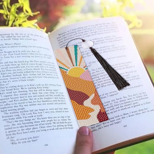 Boho Diamond Art Bookmarks, Diamond Painting Book Marks for Adults - style: Bohemian