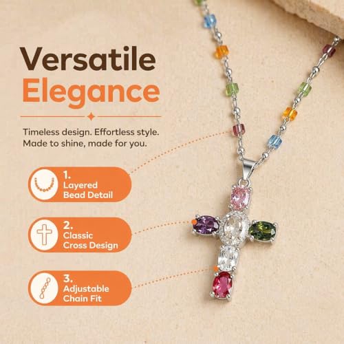 Colorful Crystal Rainbow Symbol Pendant Alloy Clavicle Necklace - color: coloful3