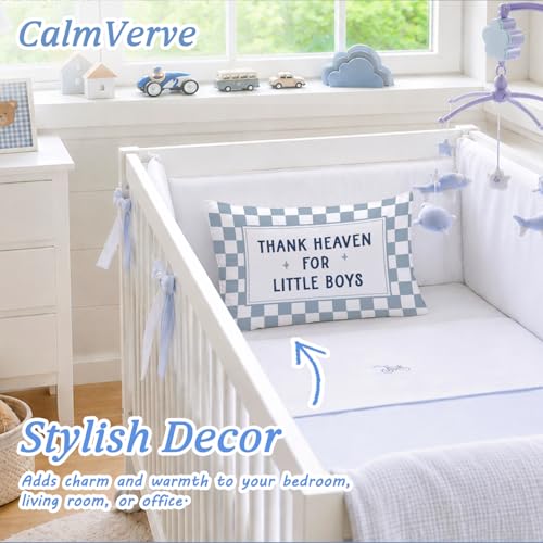 Thank Heaven for Little Boys Pillow Cover 12x20 - color: Thank Heaven for Little Boys-12x20