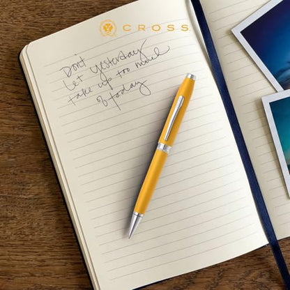 Cross Foundry Metallic Yellow with Chrome Appointments Ballpoint Pen - color: Yellow