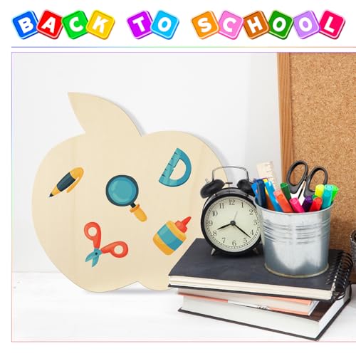 Anglechic 12 Pack 12 Inch Wooden Apple Craft Apple Wood DIY Crafts Cutouts - color: Apple, size: 12 Inch