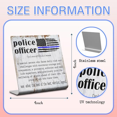 Police Officer Definition Appreciation Gifts, Birthday Christmas Police Officer Gifts for Women Men, New Officer Gift, Police Academy Graduates Gifts, Police Officer Desk Decor Sign XLK497 - style: Police Officer