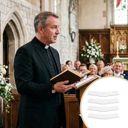 Tab Collar for Clergy Shirt 8pcs White Priest Collar Tab