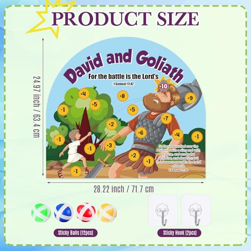 Soulchen David and Goliath Dart Board Game for Kids Religious Activities