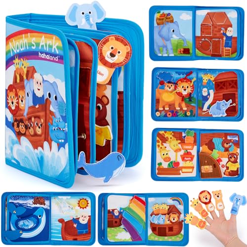 hahaland Noah's Ark Toy Busy Book for Toddlers 1-3 - Baptism Gifts for Boys - style: Noah's Ark