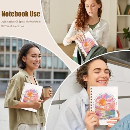 Abstract Christian Notebook, His Mercies Are New Every Morning Bible Journal, Watercolor Religious Spiral Notebook Journal for Note Taking, Christian Faith Based Gifts, 5.5x8.3 Inch - color: LAMENTATIONS 3:22-33