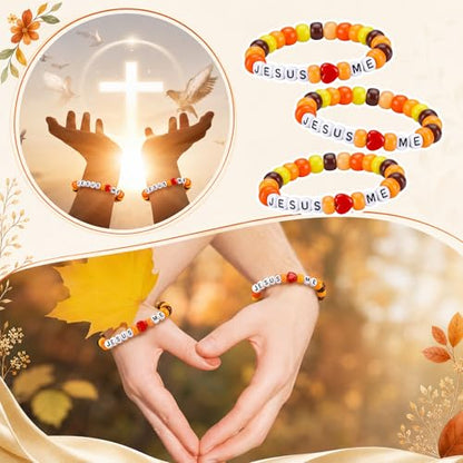 Ferreve 35 Sets Jesus Love Me Bracelet Crafts Fall Christian - color: Fall, style: Jesus Love Me