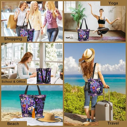 Bible Tote Bags For Women Religious Church Bag Christian Tote Bags Inspirational For Women Organizer Christian Gift - color: Bible Cross 2
