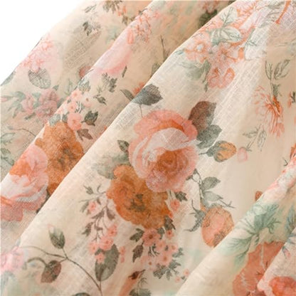 Yeieeo Boho Scarf for Women Lightweight Floral Printed Scarf Fall Winter Fashion Fringed Shawl - color: Floral 29