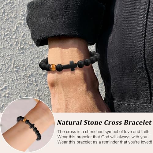 Christian Grandparents-Day Gifts for Men, Religious Cross Bracelet for Him - style: Every