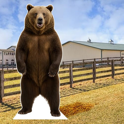 Bear 1FT Life Size Cardboard Cutout, Safari, Alaskan Animals - color: Bear, size: 1FT