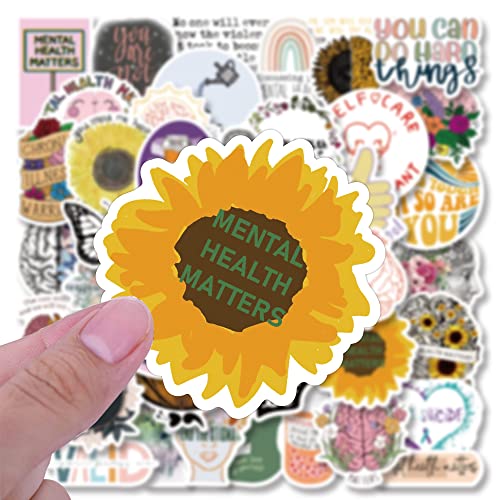 205Pcs Mental Health Stickers Pack for Journals,Water Bottles,Mental Health Matters Awareness Items Waterproof Vinyl Decals Therapist Gifts for Laptops Bumper Book Decorative Doctor Reward Stickers - style: 205 PCS Mental Health Stickers