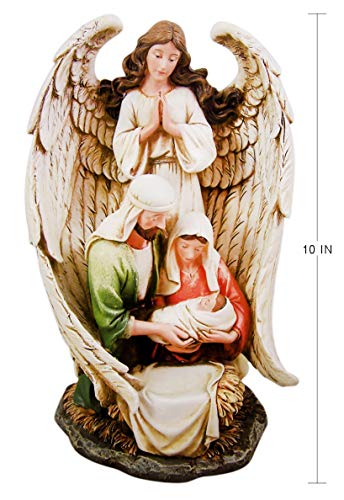 CB Gift Guardian Angel Holy Family Figurine, 10" - color: Guardian Angel Holy Family