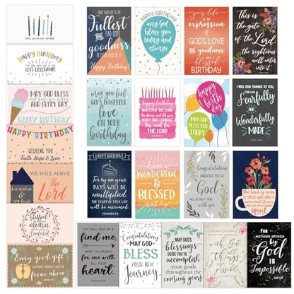 Faithful Finds Greeting Cards - 4 x 6 In Blank Inside, 48-Pack with Envelopes - Prayer Cards for Christian Stationery Set, Encouragement & Thank You