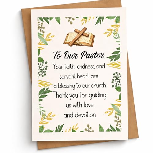 to Our Pastor Your Faith Kindness Christian Lover Bible Verse Thank You Appreciation Greeting Card Meaningful Message for Pastor - color: To Our Pastor