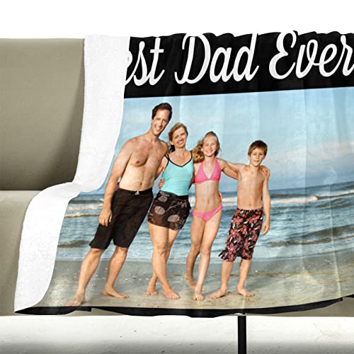 inkArts Custom Blanket with Photo, Personalized Blanket, Customized Photo Blankets, Customizable Picture Blankets, Personalized Fathers Day Blanket Gifts for Dad Baby Kid Family - color: 3 Photos