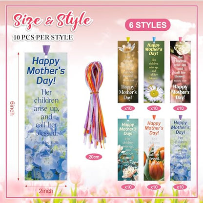 Dispowreath 60 Pcs Mom Proverbs 31:28 Religious Christian Bookmarks - style: Mom Proverbs 31:28