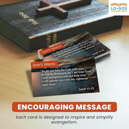 Logos Trading Post Isaiah 41:10 Pass It On Scripture Cards, Pack of 25 - color: Isaiah 41:10