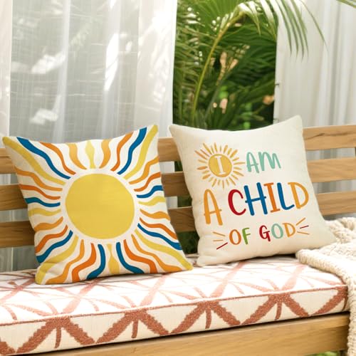 Fahrendom Inspirational Christian Decorative Throw Pillow Covers - color: Inspirational Christian