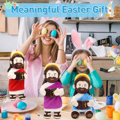 Yelakey Speaking Jesus Plush Doll 13.4",Religious Gift for Kids - color: Purple