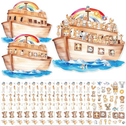 Treasure Cove Noah's Ark Animal Sticker Scene Crafts for Kids Sunday School