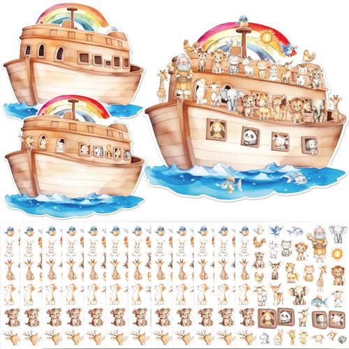 Treasure Cove Noah's Ark Animal Sticker Scene Crafts for Kids Sunday School