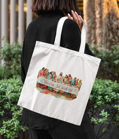 Christian Jesus Inspirational Canvas Tote Bag for Church Baptism - color: Jesus5