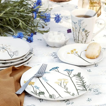 Lenox Wildflowers 4-Piece Tidbit Plates, Dessert Plate Set for 4 - style: Tidbit Plates, Set of 4
