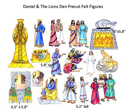 Story Time Felts Daniel and The Lions Den Felt Figures for Flannel Board Bible Stories Precut