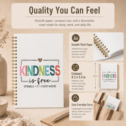 Inspirational Mental Health Spiral Notebook 5.5x8.3 Inch - color: pattern-8