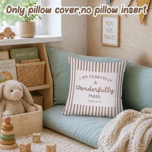 Kids Room Decor Pillow Covers 18x18,Bible Verse Throw Pillow Cover - color: Bible